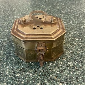 Antique Brass Incense Box